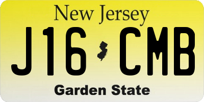 NJ license plate J16CMB