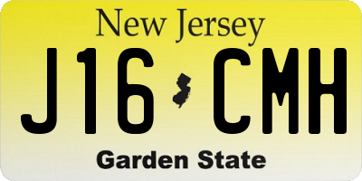 NJ license plate J16CMH
