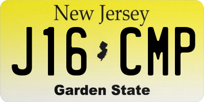 NJ license plate J16CMP