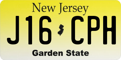 NJ license plate J16CPH