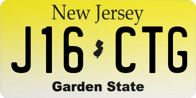 NJ license plate J16CTG