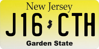NJ license plate J16CTH