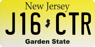 NJ license plate J16CTR
