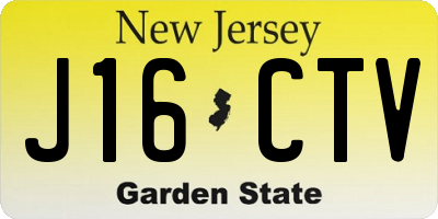 NJ license plate J16CTV