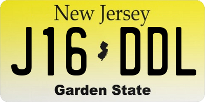 NJ license plate J16DDL