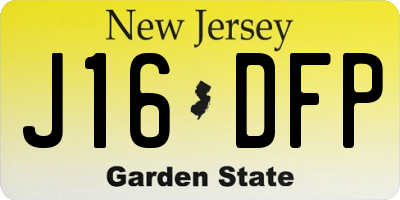NJ license plate J16DFP
