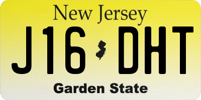 NJ license plate J16DHT