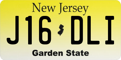 NJ license plate J16DLI
