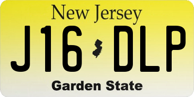 NJ license plate J16DLP