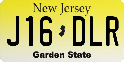 NJ license plate J16DLR