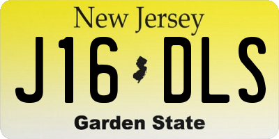 NJ license plate J16DLS