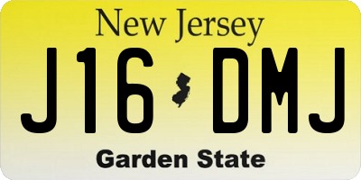 NJ license plate J16DMJ