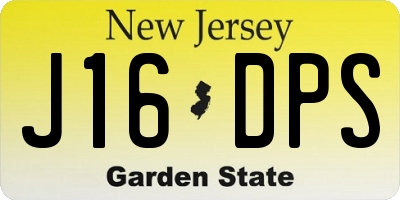 NJ license plate J16DPS