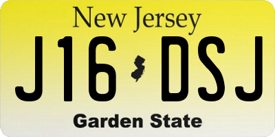 NJ license plate J16DSJ