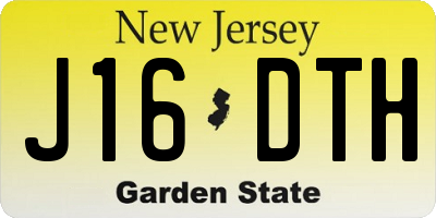 NJ license plate J16DTH