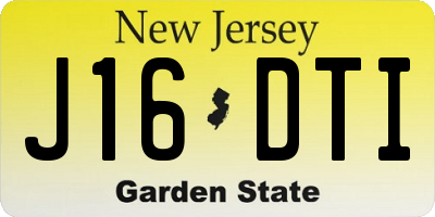 NJ license plate J16DTI
