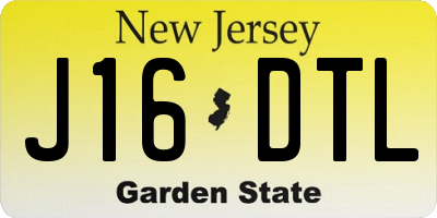 NJ license plate J16DTL