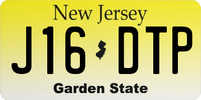 NJ license plate J16DTP