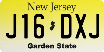 NJ license plate J16DXJ