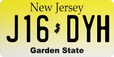 NJ license plate J16DYH