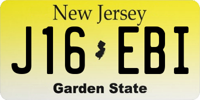 NJ license plate J16EBI