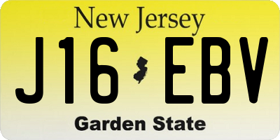 NJ license plate J16EBV