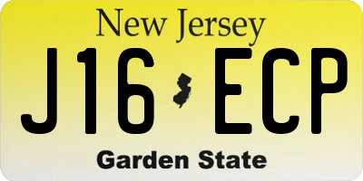 NJ license plate J16ECP