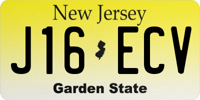 NJ license plate J16ECV