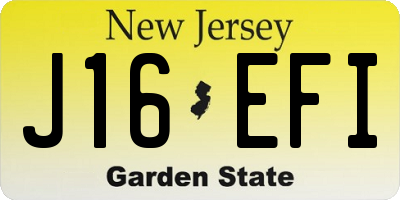 NJ license plate J16EFI
