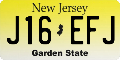 NJ license plate J16EFJ