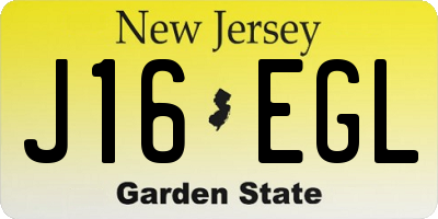 NJ license plate J16EGL