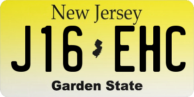 NJ license plate J16EHC