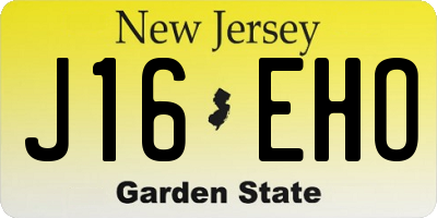 NJ license plate J16EHO