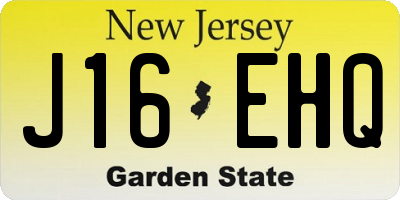 NJ license plate J16EHQ