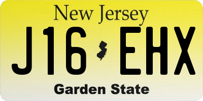 NJ license plate J16EHX
