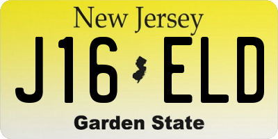 NJ license plate J16ELD