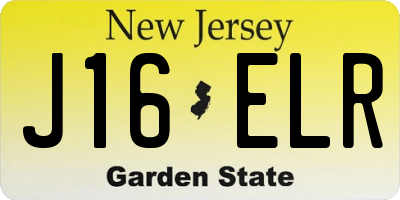 NJ license plate J16ELR