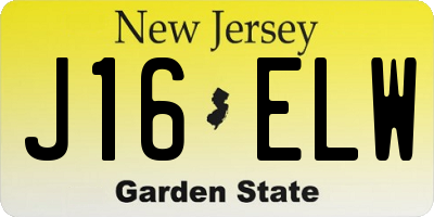 NJ license plate J16ELW