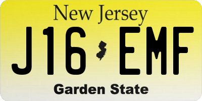 NJ license plate J16EMF