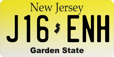 NJ license plate J16ENH
