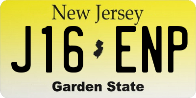NJ license plate J16ENP