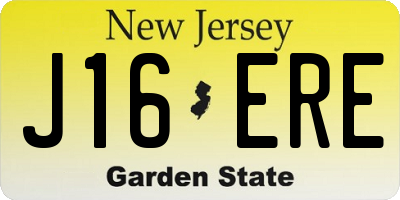 NJ license plate J16ERE