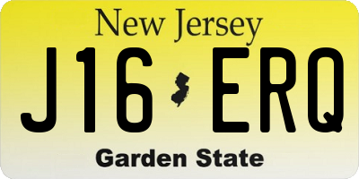 NJ license plate J16ERQ