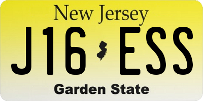 NJ license plate J16ESS