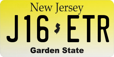 NJ license plate J16ETR