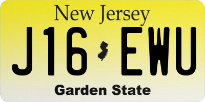 NJ license plate J16EWU