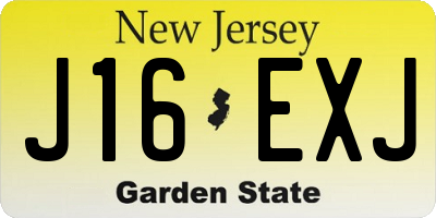 NJ license plate J16EXJ