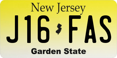 NJ license plate J16FAS