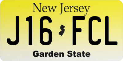 NJ license plate J16FCL