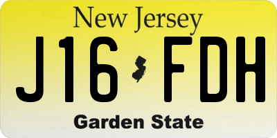 NJ license plate J16FDH
